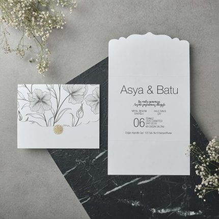 Sade Düğün Davetiyesi 22580