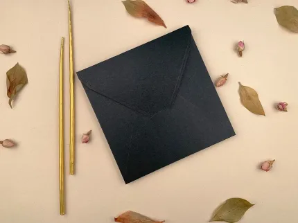 Koyu Yeşil Davetiye Zarfı 17x17-B